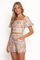 Davina Top - Cream Multi