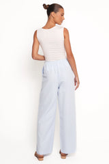 Peyton Striped Pant - Blue