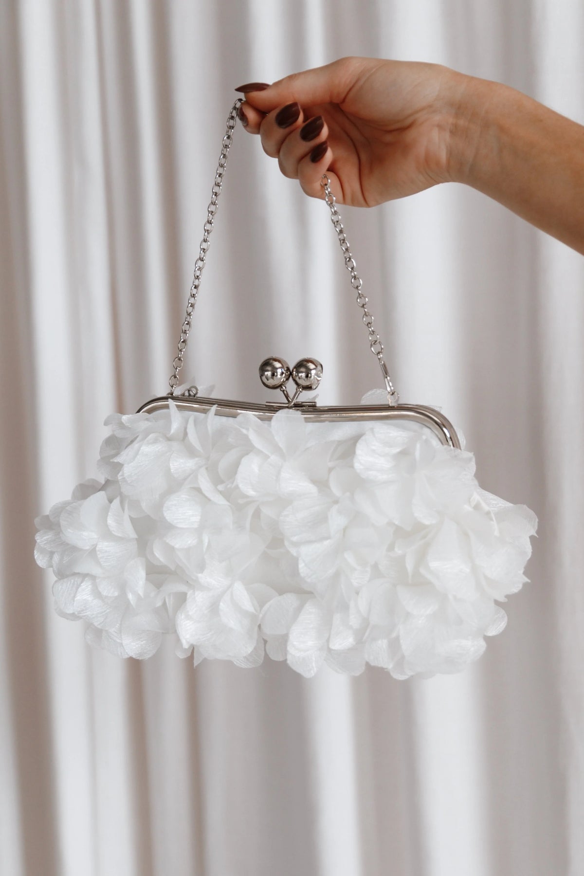 Mon Amour Floral Clutch - White