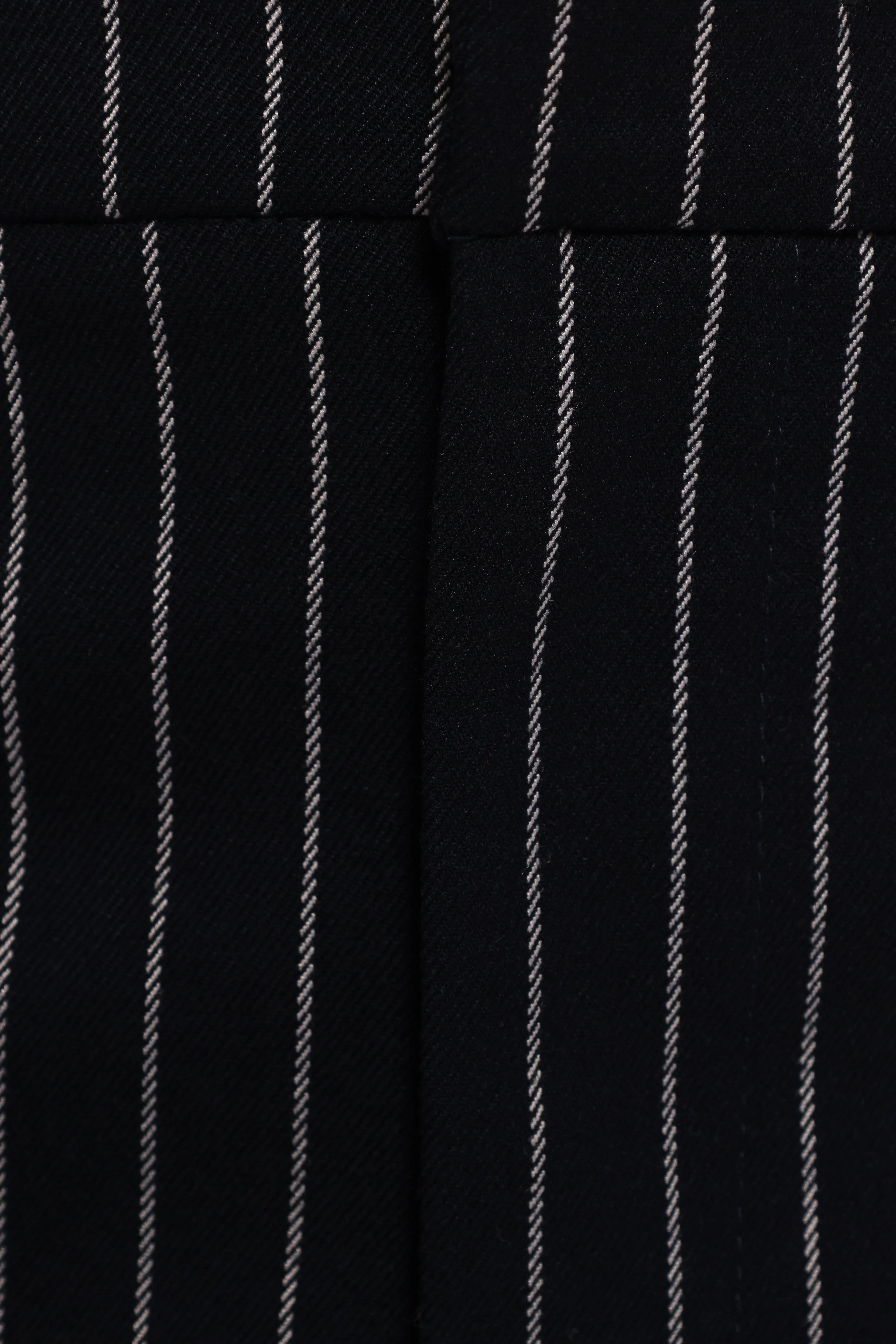 Ellory Midi Skirt - Navy Pinstripe