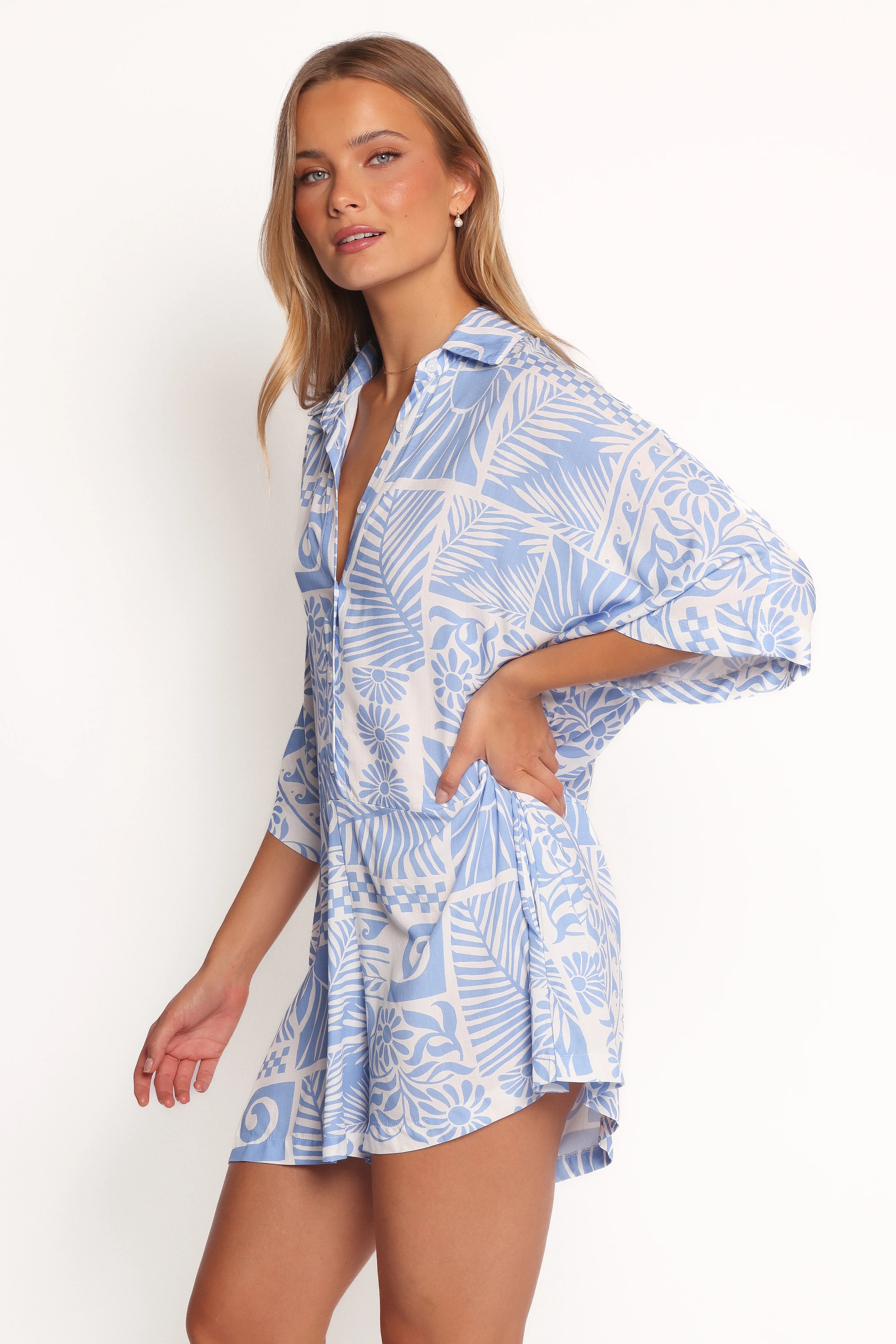 Ellisa Romper - Blue Floral