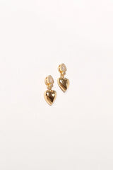 Susan Heart Earrings - Gold