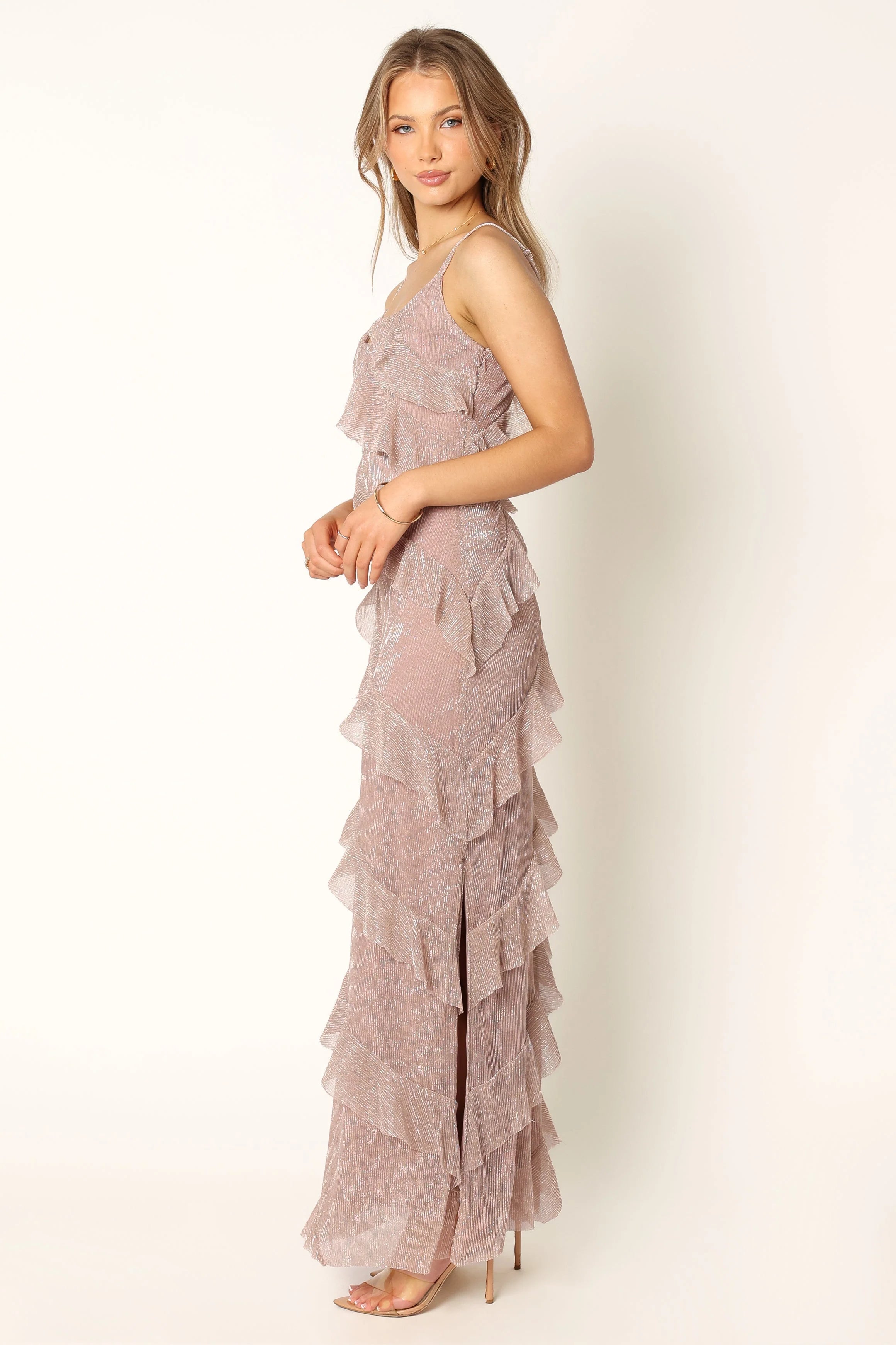 Ciao Ruffles Maxi Dress - Dusty Lavender