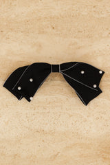 Astor Bow Hair Clip - Black