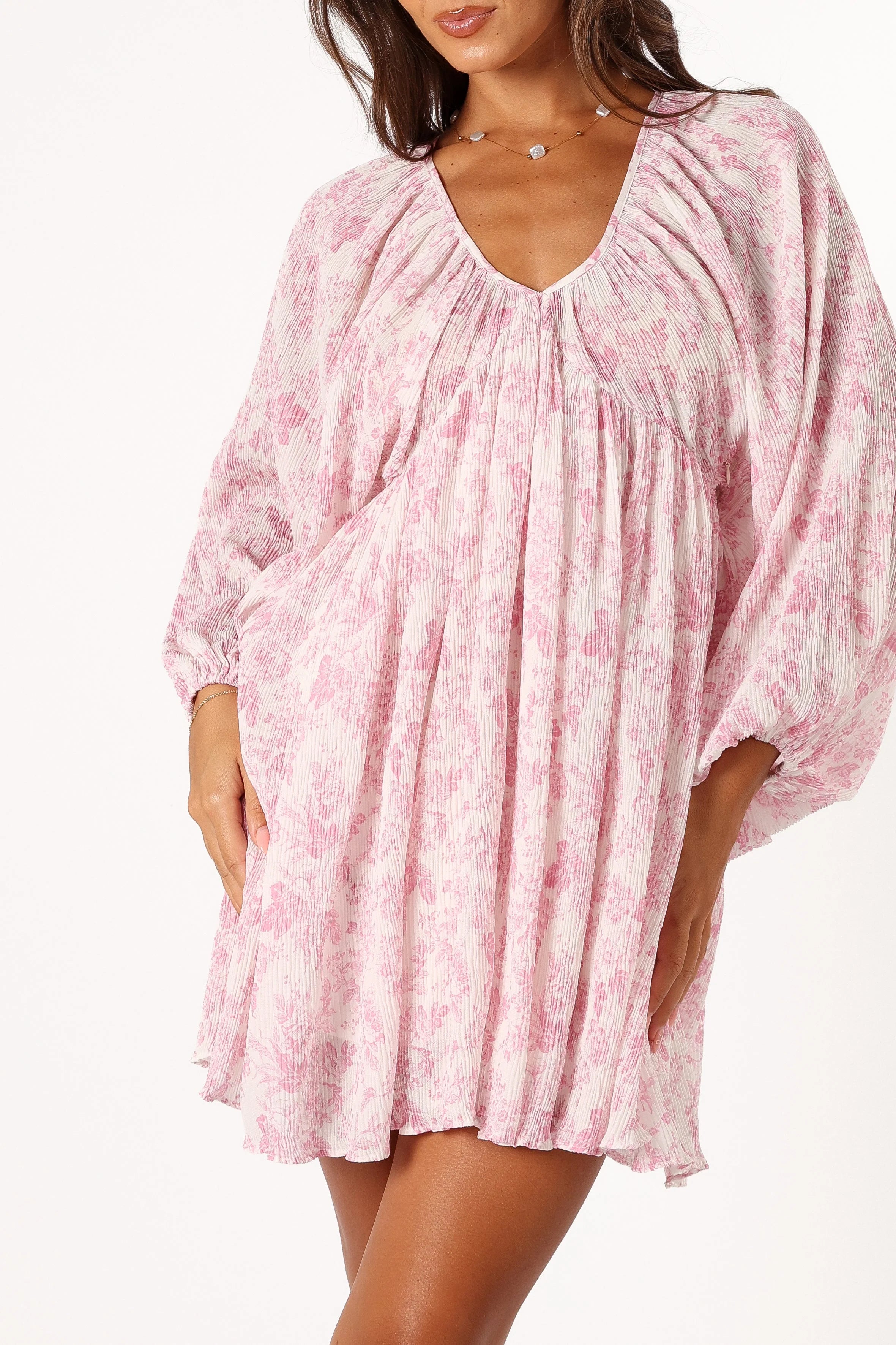 Paris Long Sleeve Dress - Pink