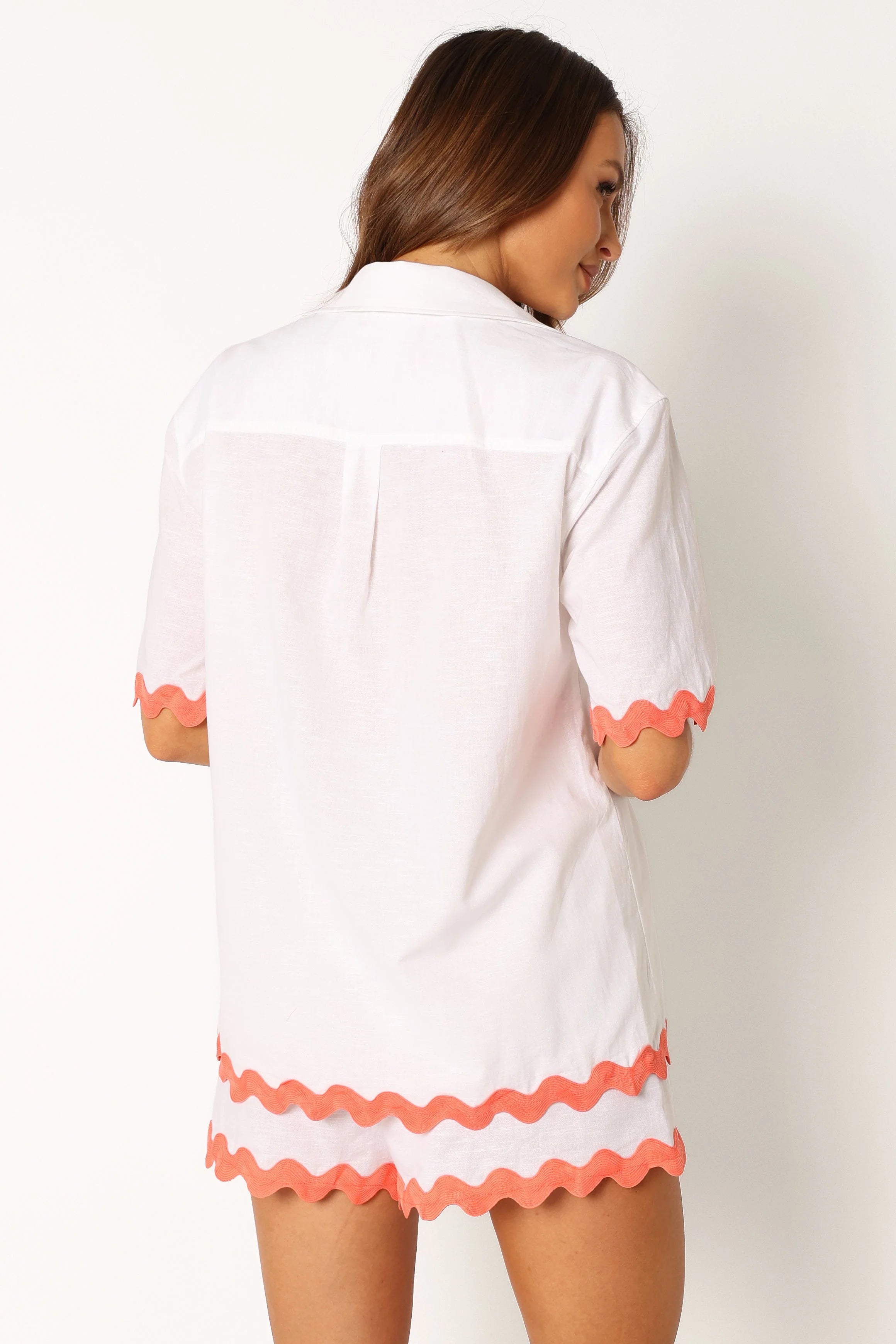 Harry Shirt - White/Melon
