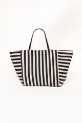 Savannah Beach Bag - Black Stripe