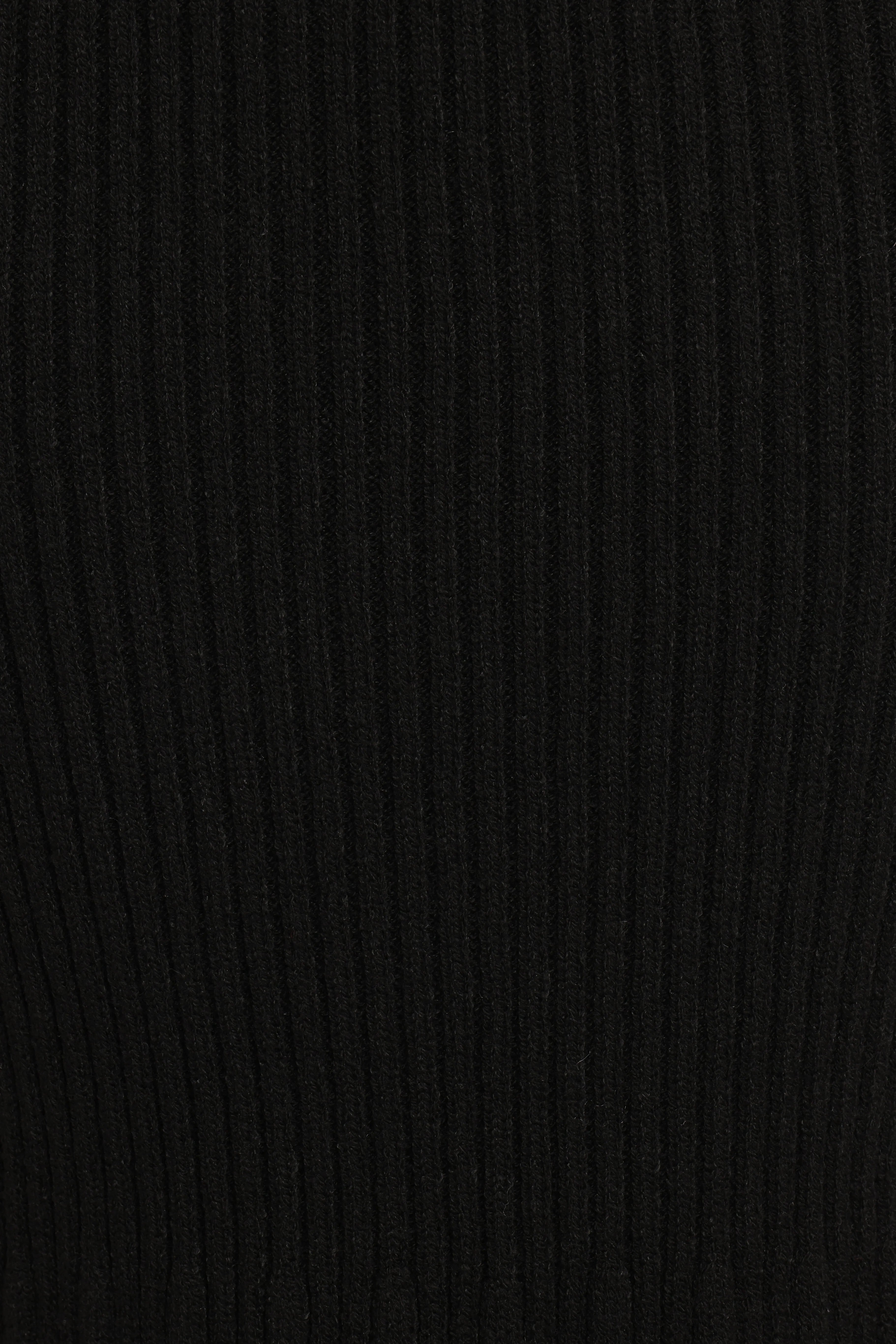 Balla Rib Knit Midi Skirt - Black