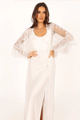 Nephele Lace Bridal Robe - Ivory